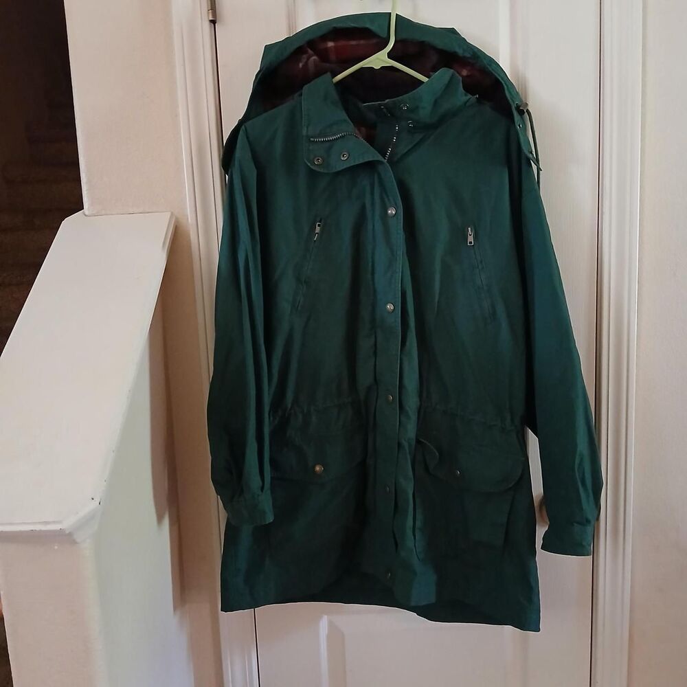 Vintage Eddie Bauer Green Mountain Parka Jacket Chore Coat L Gorpcore Utility